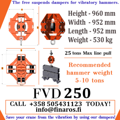 Vibration dampers for vibratory hammers